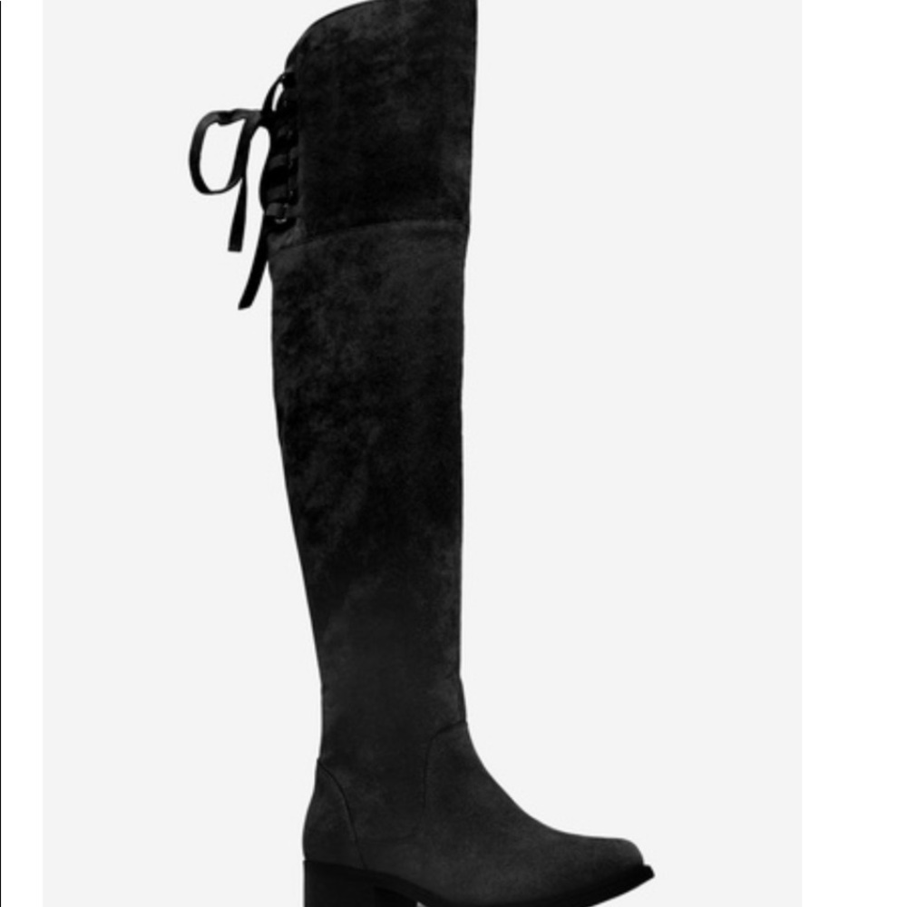 Thigh high black boots